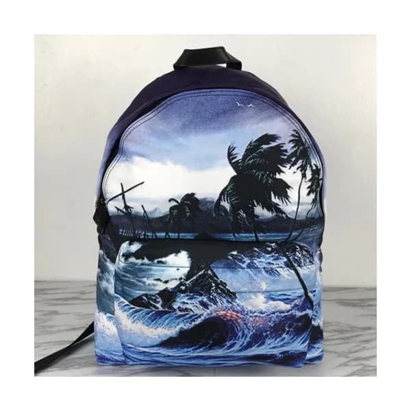 Givenchy 2019 Canvas & Leather Back Pack,41cm - 지방… - 1
