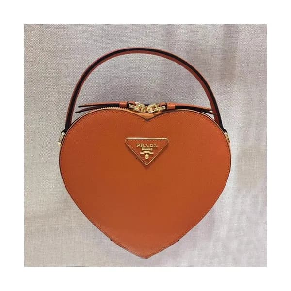 Prada 2019 Women Leather Odette Heart Tote Shoulde… - 1