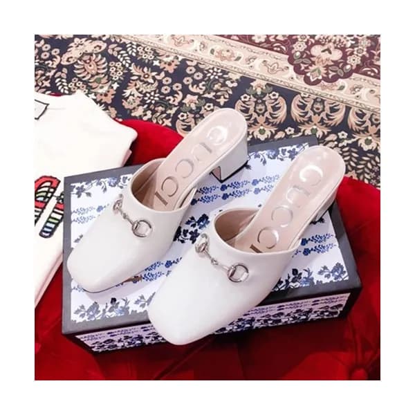 Gucci 2019 Ladies Leather Middle-heel Bloafer - 구찌… - 1