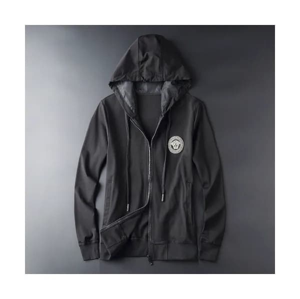 Versace 2019 Mens Logo Cotton HoodT - 베르사체 남성 로고 코… - 1