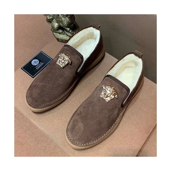 Versace 2019 Mens Suede & Wool Slip On - 베르사체 201… - 1
