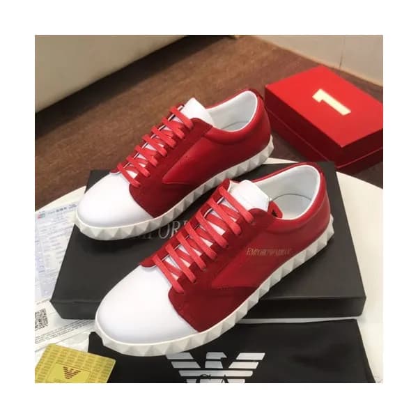 Armani 2019 Mens Leather Sneakers - 알마니 2019 남성용 … - 1