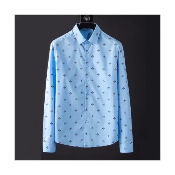 Gucci 2019 Mens Neck Logo Slim Fit Cotton shirt - … - 1