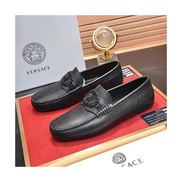 Versace 2020 Mens Leather Loafer - 베르사체 2020 남성용 레… - 1