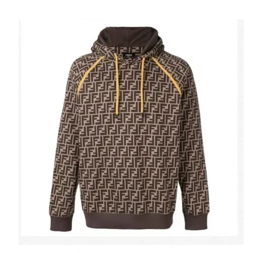 Fendi 2020 Mens Logo Casual Cotton Hoodie - 펜디 202… - 1
