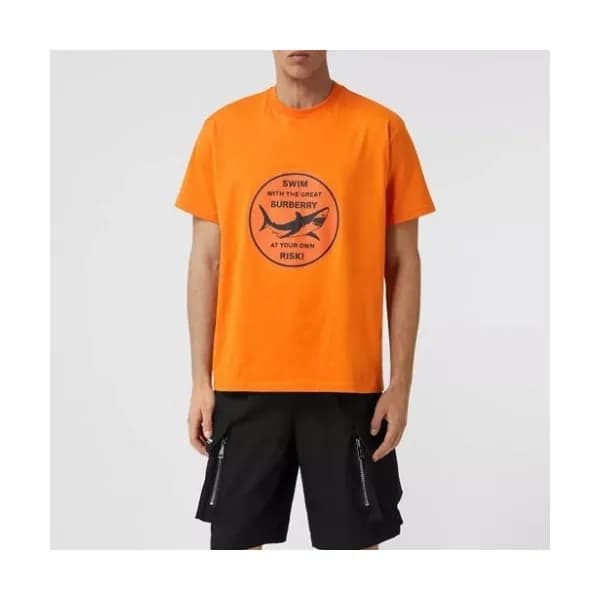 [버버리]Burberry 2021 Mens Logo Cotton Short Sleeved … - 1