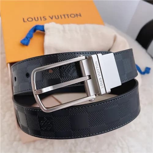 Louis Vuitton 2021 Men's Leather Belt,3.5cm,LO… - 1