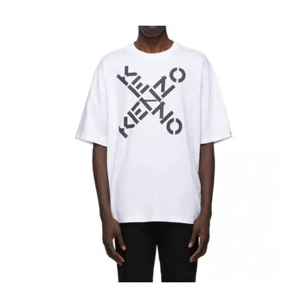 Kenzo Mens Tiger Cotton Short Sleeved Tshirts Whi… - 1