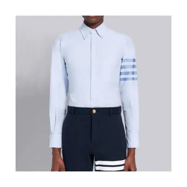 Thom Browne Mens Strap Cotton Tshirts Blue - 톰브라운… - 1