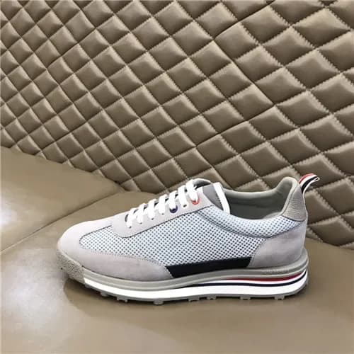 Thom Browne 2021 Men's Leather Sneakers,THOMS0… - 1