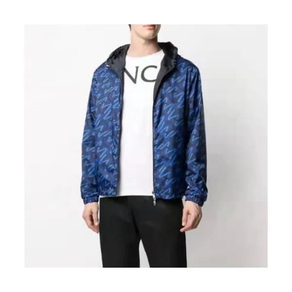 Moncler Mens Logo Casual Jackets Blue - 몽클레어 2021… - 1