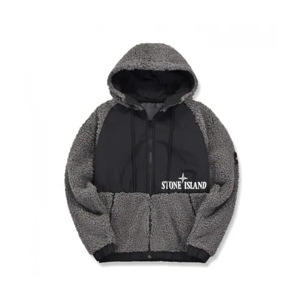 Stone Island Mens Logo Cotton Hoodie Gray - 스톤아일… - 1