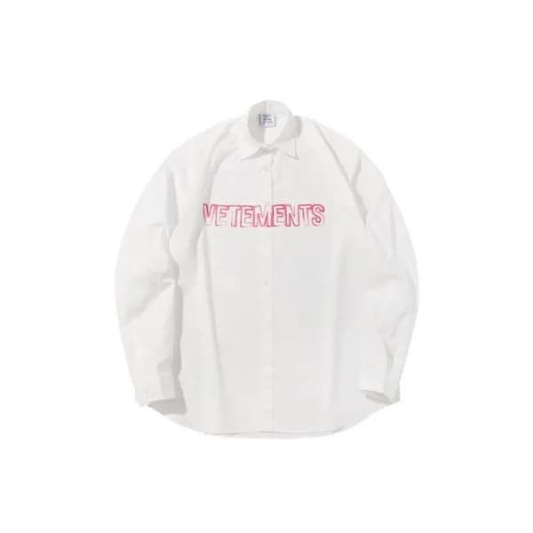 Vetements Unisex Logo Cotton Short Sleeved Oversiz… - 1