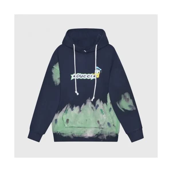 Gucci Mm/Wm Logo Casual Hoodie Navy - 구찌 2021 남/녀… - 1