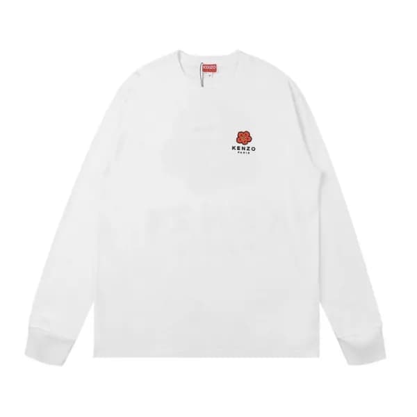 겐조 남/여 캐쥬얼 화이트 맨투맨 - Unisex White Tshirts - ken018… - 1