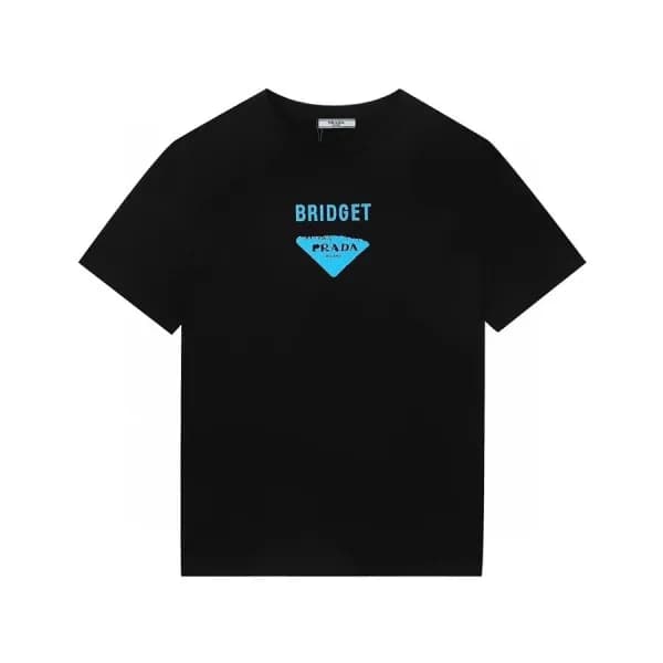 프라다 남성 크루넥 블랙 반팔티 - Mens Black Tshirts - Pra02628x - 1