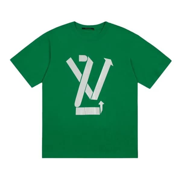 루이비통 남성 그린 크루넥 반팔티 - Mens Green Tshirts - lou04155… - 1