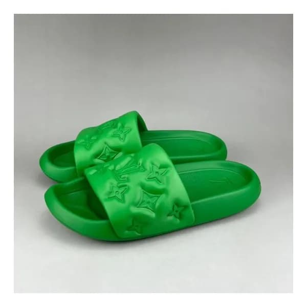 루이비통 남/녀 이니셜 그린 슬리퍼 - Unisex Green Slippers - lou0… - 1