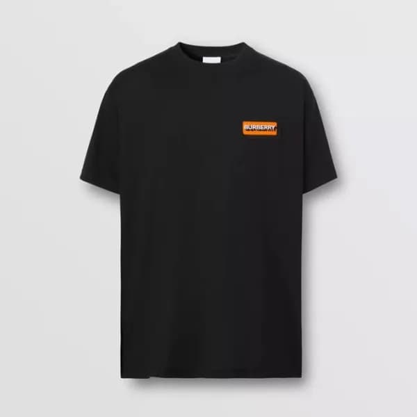 버버리 남성 블랙 크루넥 반팔티 - Mens Black Tshirts - Bur04328x - 1