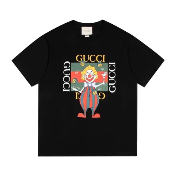 구찌 남/녀 블랙 크루넥 반팔티 - Unisex Black Tshirts - guc0487… - 1