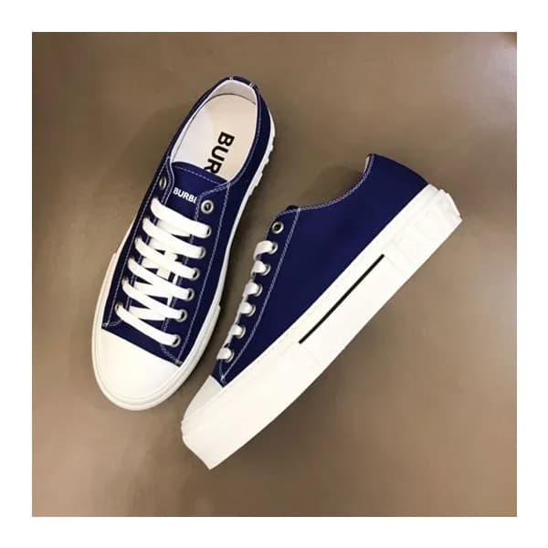 버버리 남성 빈티지 네이비 스니커즈 - Mens Navy Sneakers - bur0439… - 1