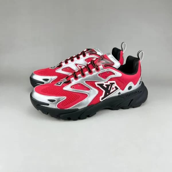 루이비통 남성 레드 스니커즈 - Mens Red Sneakers - lou05047x - 1