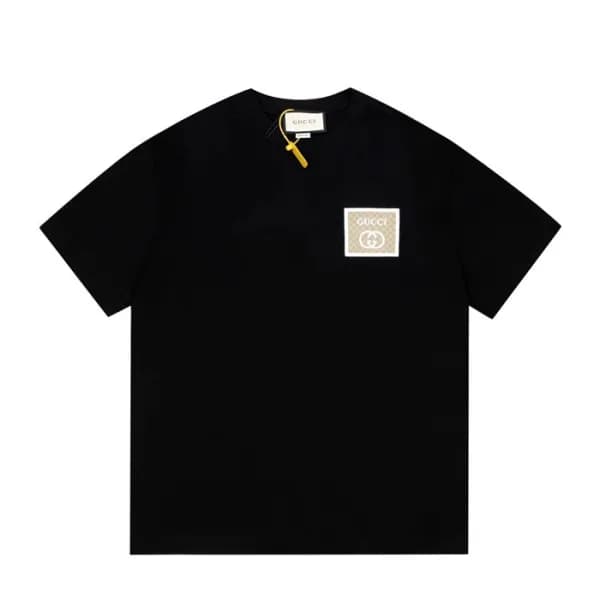 구찌 남/녀 블랙 크루넥 반팔티 - Unisex Black Tshirts - guc0501… - 1