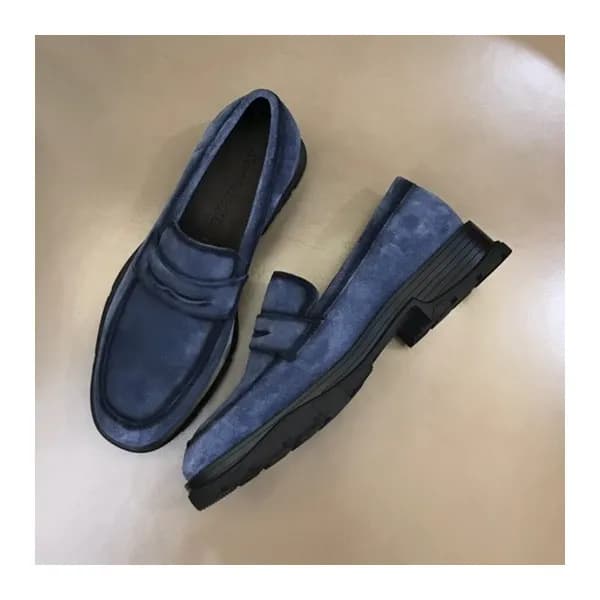 알렉산더맥퀸 남성 히든 네이비 로퍼 - Mens Navy Loafer -alx0175x - 1