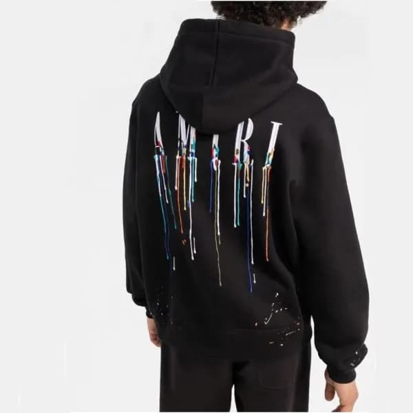아미리 남성 캐쥬얼 블랙 후드티 - Amiri Mens Black Hoodie - amr0… - 1