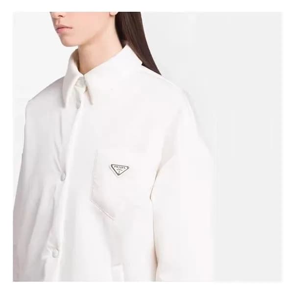 프라다 남/녀 다운 화이트 자켓 - Prada Unisex White Jackets - p… - 1
