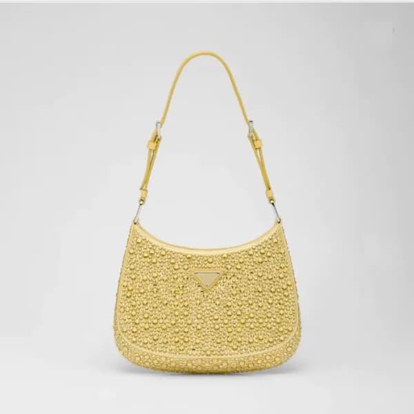 프라다 여성 옐로우 클레오백 - Prada Womens Yellow Cleo Bag - p… - 1