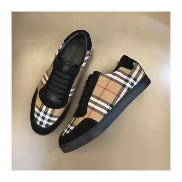 버버리 남성 카멜 스니커즈 - Burberry Mens Camel Sneakers - bu… - 1