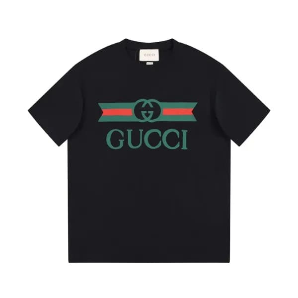 구찌 남/녀 블랙 크루넥 반팔티 - Gucci Unisex Black Short sleev… - 1