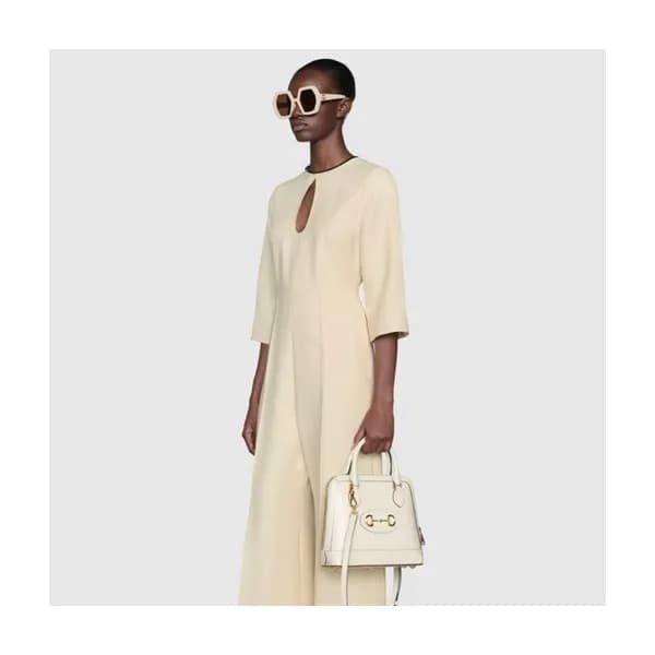 구찌 여성 화이트 홀스빗 토트백 - Gucci Womens White Tote Bag - … - 1