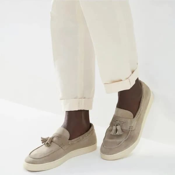 브루넬로쿠치넬리 남성 그레이 로퍼 - Brunello Cucinelli Mens Gray … - 1