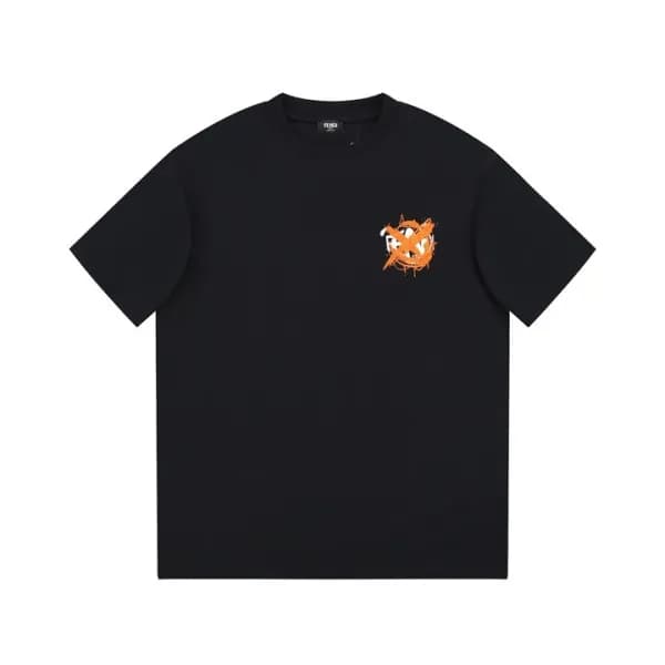 펜디 남성 블랙 크루넥 반팔티 - Fendi Mens Black Short sleeved … - 1