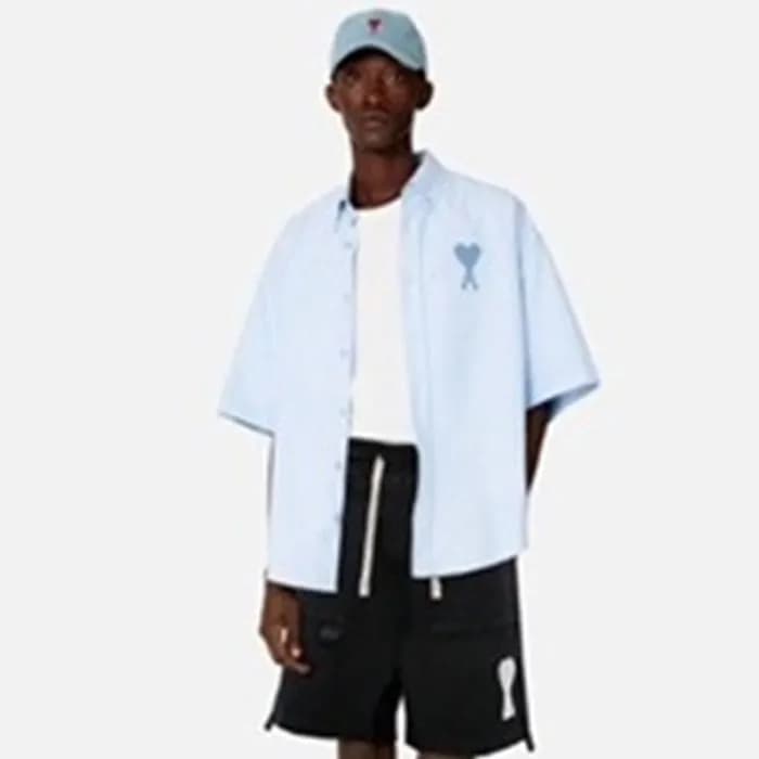 아미 남성 블랙 반바지 - Ami Mens Black Half-pants - am09x - 1