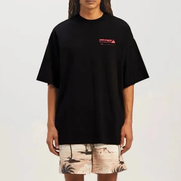 팜 엔젤스 남성 블랙 크루넥 반팔티 - Pam Angels Mens Black Tshirt… - 1
