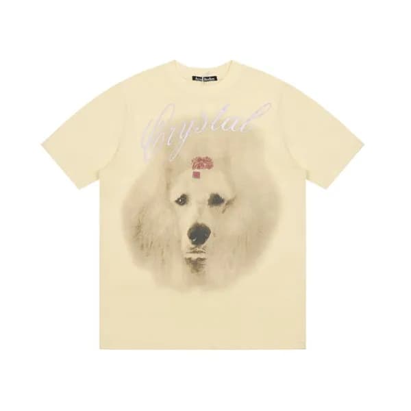 아크네 남/녀 아이보리 크루넥 반팔티 - Acne Unisex Ivory Short sle… - 1
