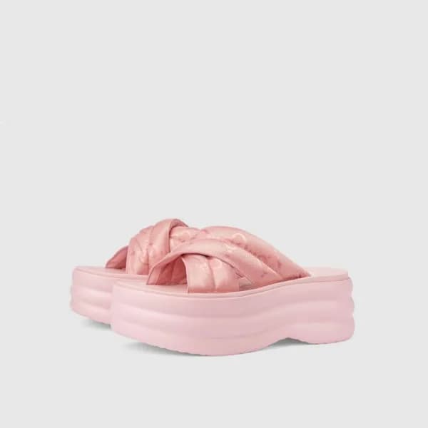 구찌 여성 핑크 슬리퍼 - Gucci Womens Pink Slippers - gu909x - 1