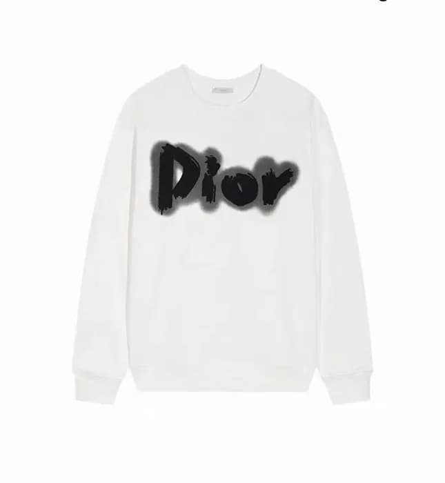 디올 남성 클래식 화이트 긴팔티 - Dior Mens White Tshirts - di69… - 1
