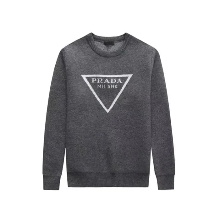 프라다 남성 크루넥 그레이 니트 - Prada Mens Gray Knits - pr790x - 1