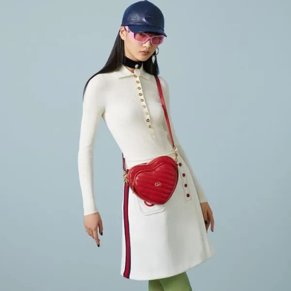구찌 여성 레드 하트백 - Gucci Womens Red Heart Bag - gu1098… - 1