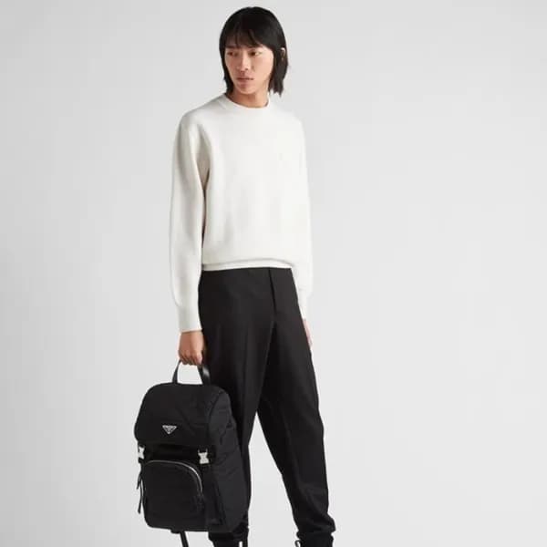 프라다 남성 리나일론 블랙 백팩 - Prada Mens Black Back Pack - p… - 1