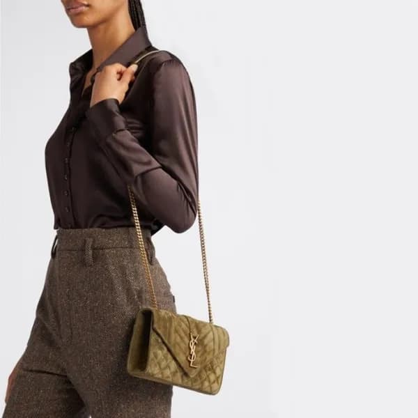 입생로랑 여성 카키 숄더백 - Saint Laurent Womens Khaki Should… - 1