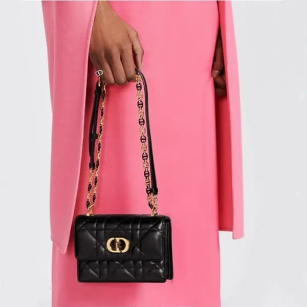 디올 여성 블랙 카로백 - Dior Womens Black Caro Bag - dib322… - 1