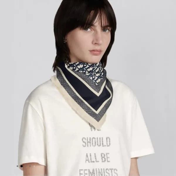 디올 여성 네이비 스카프 - Dior Womens Navy Scarf - acc1777x - 1