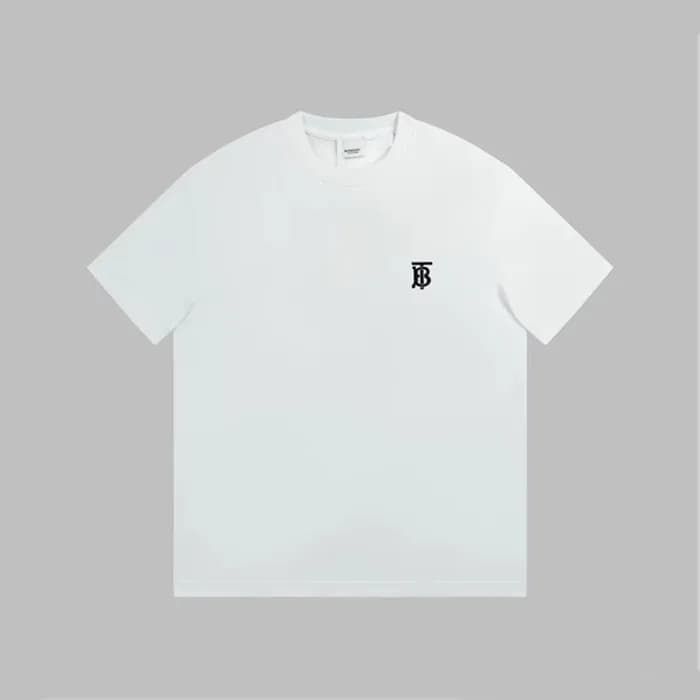 버버리 남성 화이트 반팔 티셔츠 - Burberry Mens White Tshirts - … - 1