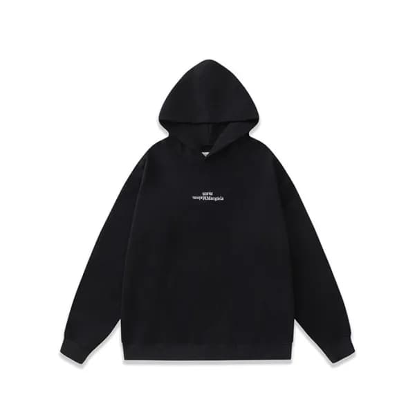 메종 마르지엘라 남성 블랙 후드티 - Maison margiela Mens Black Ho… - 1
