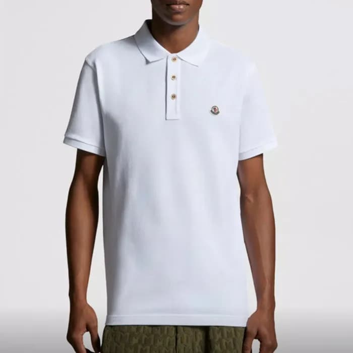 몽클레어 남성 화이트 폴로 반팔티 - Moncler Mens White Tshirts - … - 1